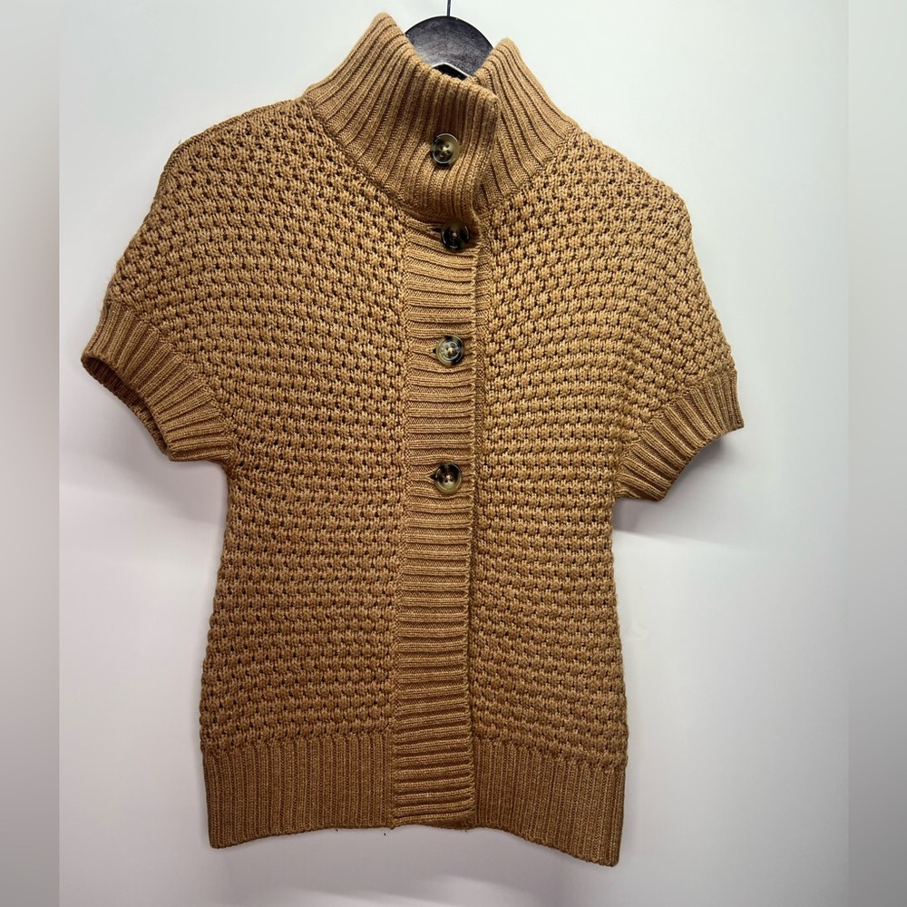Banana Republic Alpaca and Wool Blend Tan Short Sleeve Sweater Size XS